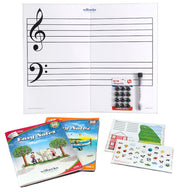 Large Easy Notes kit with theory books levels for 1 and 2 and character teaching aids 
