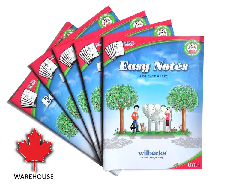 Studio pack of 5 'Easy Notes' theory books and Easy Beats, by Wilbecks