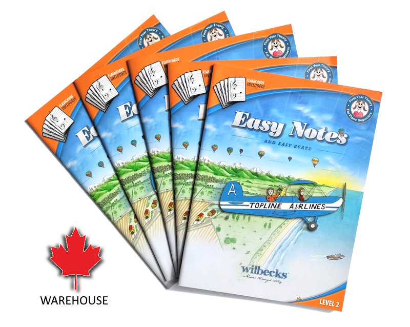 Studio pack of 5 'Easy Notes' theory books and Easy Beats, by Wilbecks