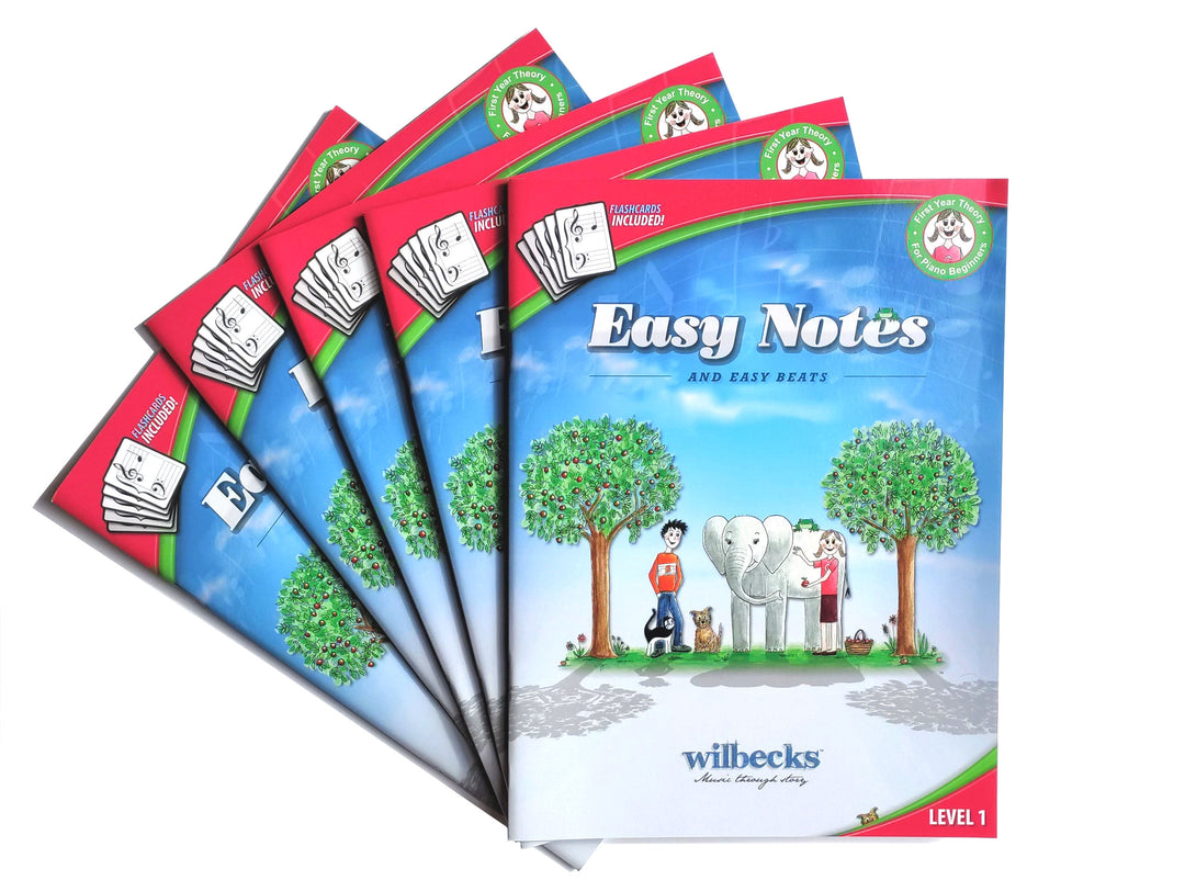 A set of Easy Notes Level 1 Theory Books and Easy Beats, by Wilbecks
