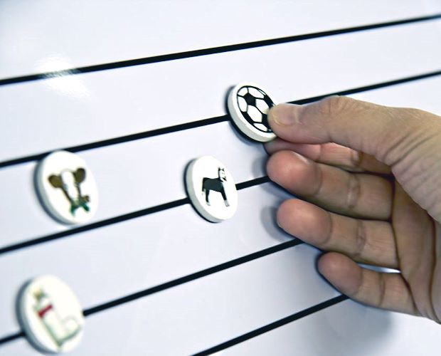 Character magnets for use with learning the notes